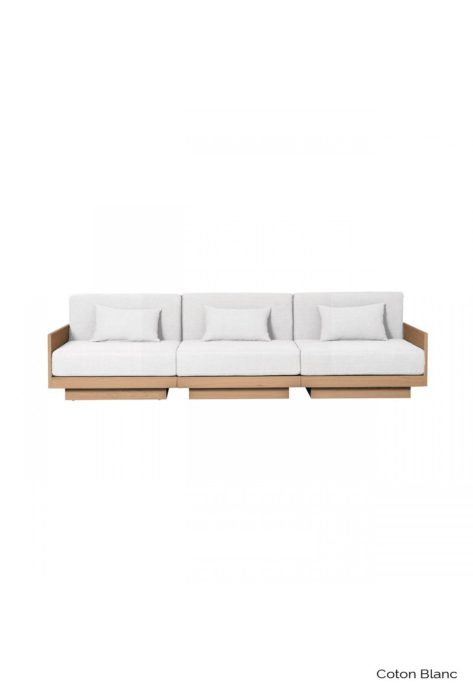 GEORGES THE ELEGANT SOFA 3 PLACES  NATURAL OAK FINISH