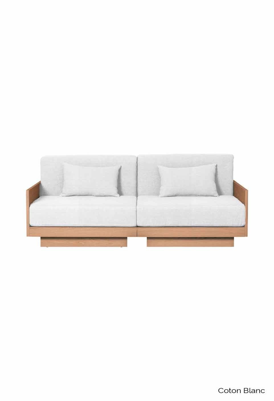 GEORGES THE ELEGANT SOFA 2 PLACES  NATURAL OAK FINISH