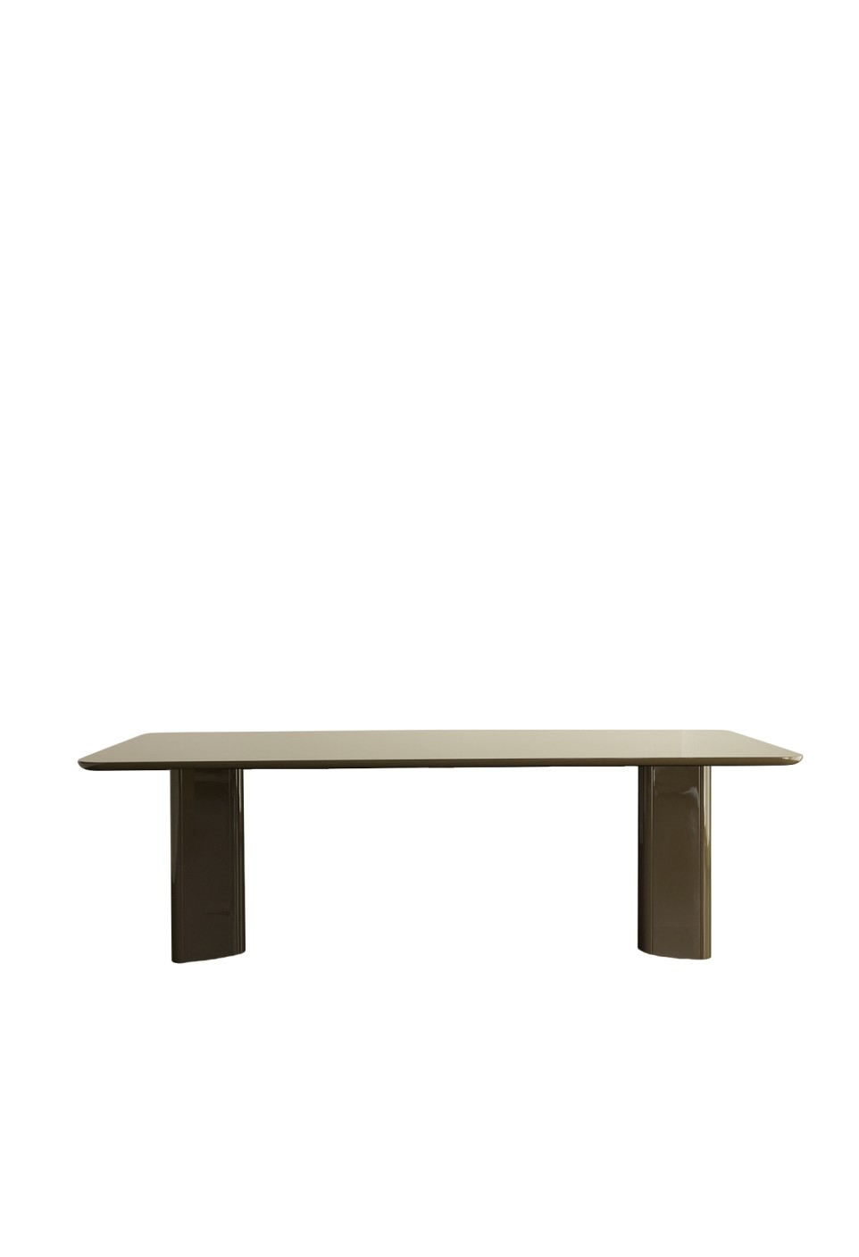 VICTOIRE RECTANGULAR DINING TABLE  KAKI LACQUERED WOOD