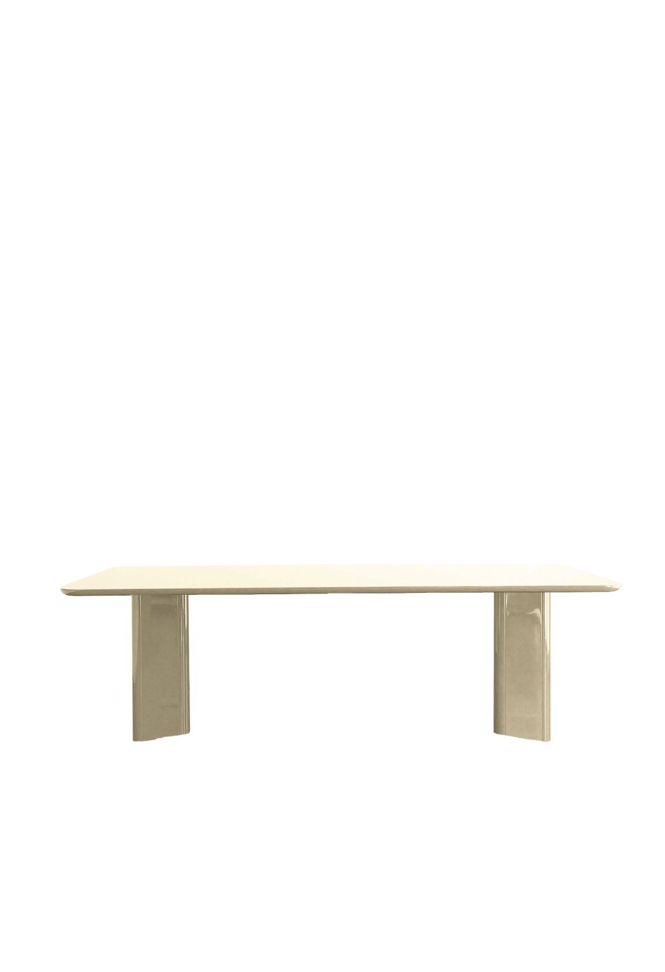 VICTOIRE RECTANGULAR DINING TABLE  CREAM LACQUERED WOOD