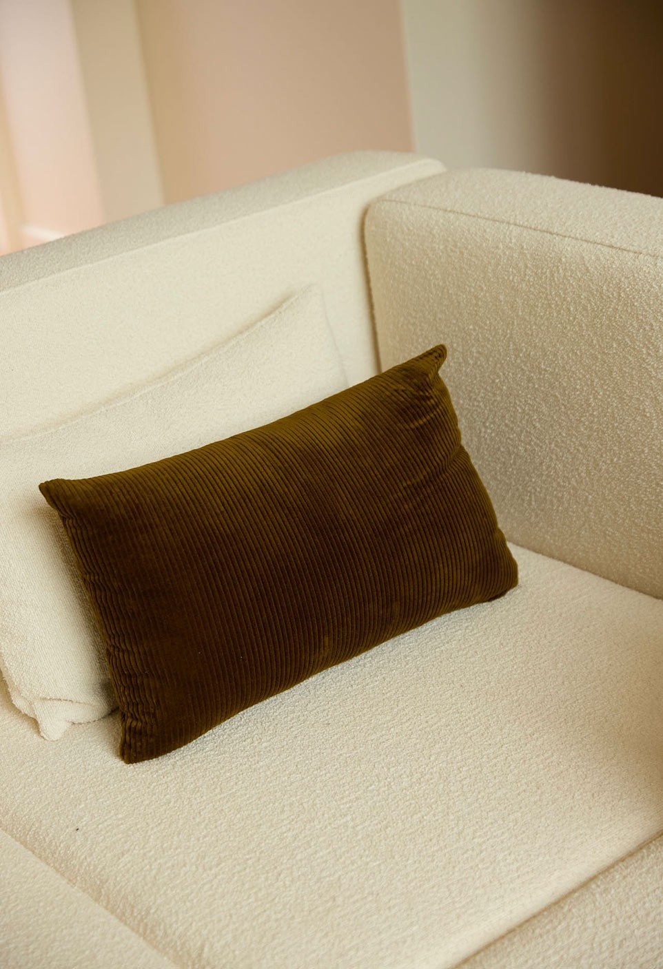 CUSHION ARGENTINE  VELVET KAKI