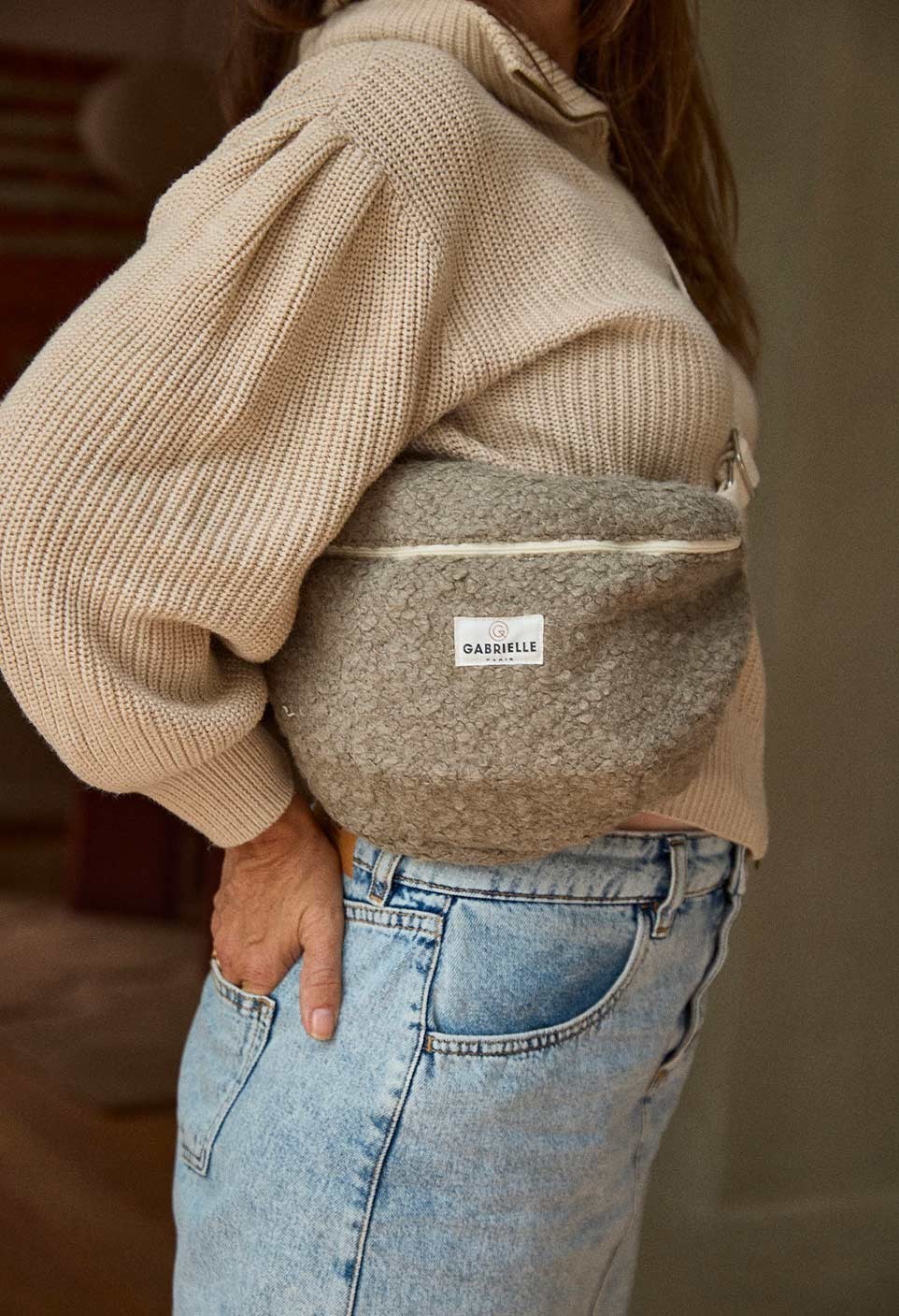 WAIST BAG TAUPE CURL