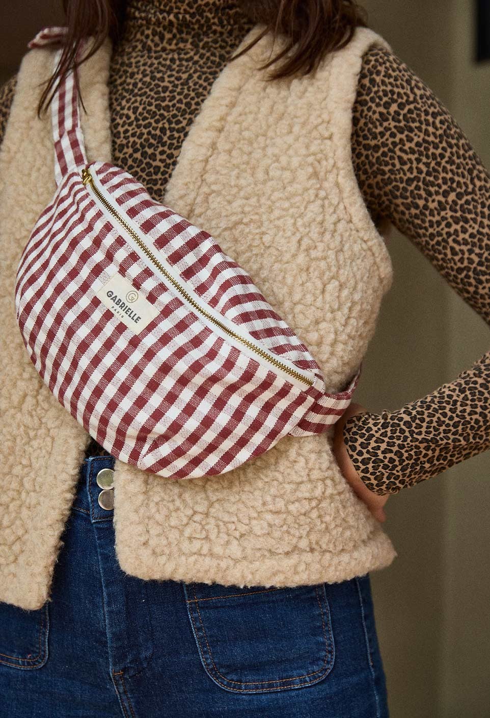 WAIST BAG  VICHY BORDEAUX