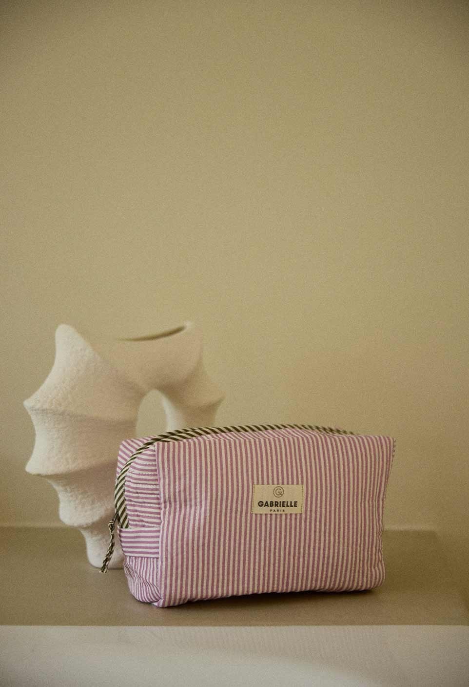 TOILET BAG  PURPLE & KAKI