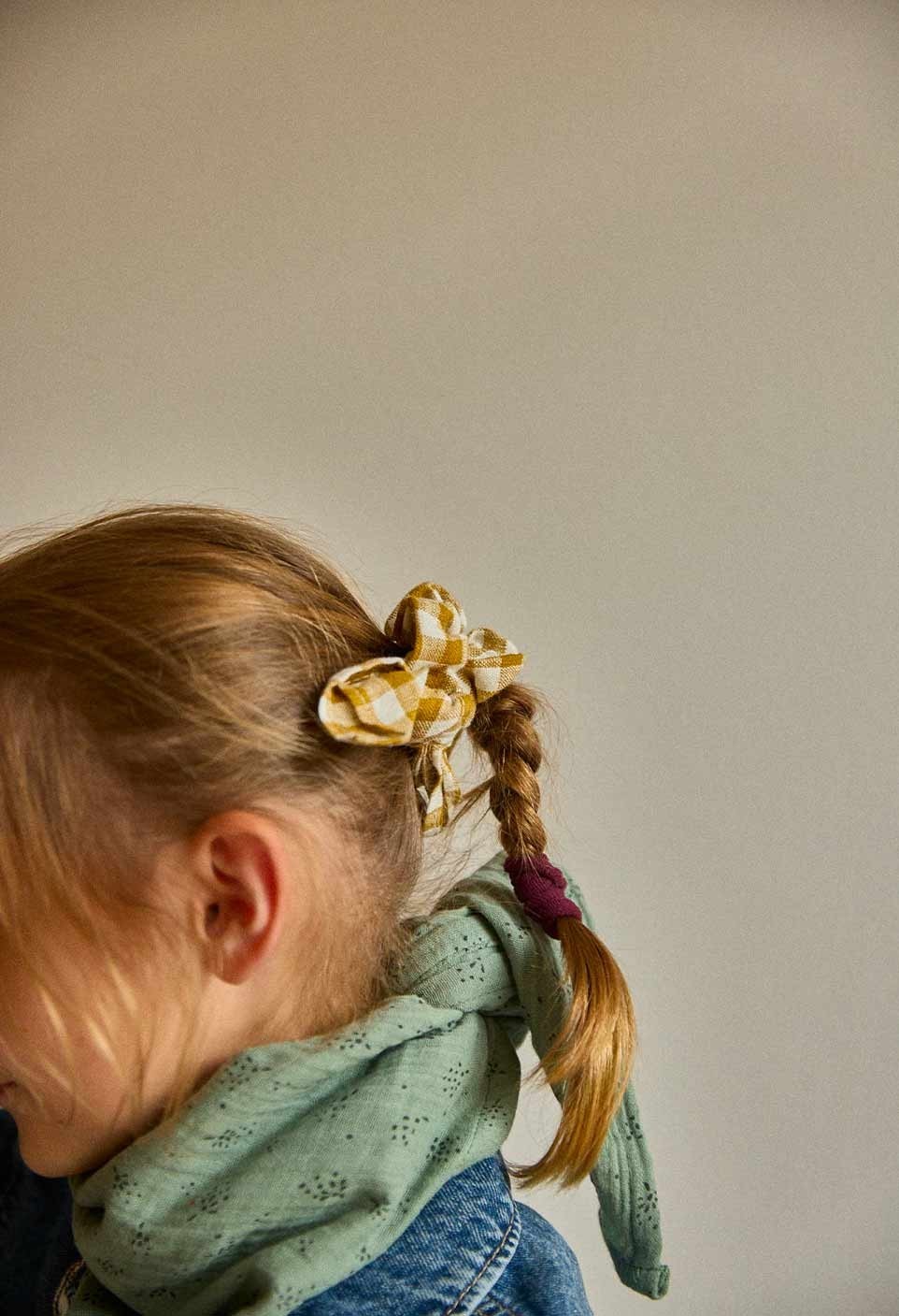 LINEN SCRUNCHIE  VICHY CURRY