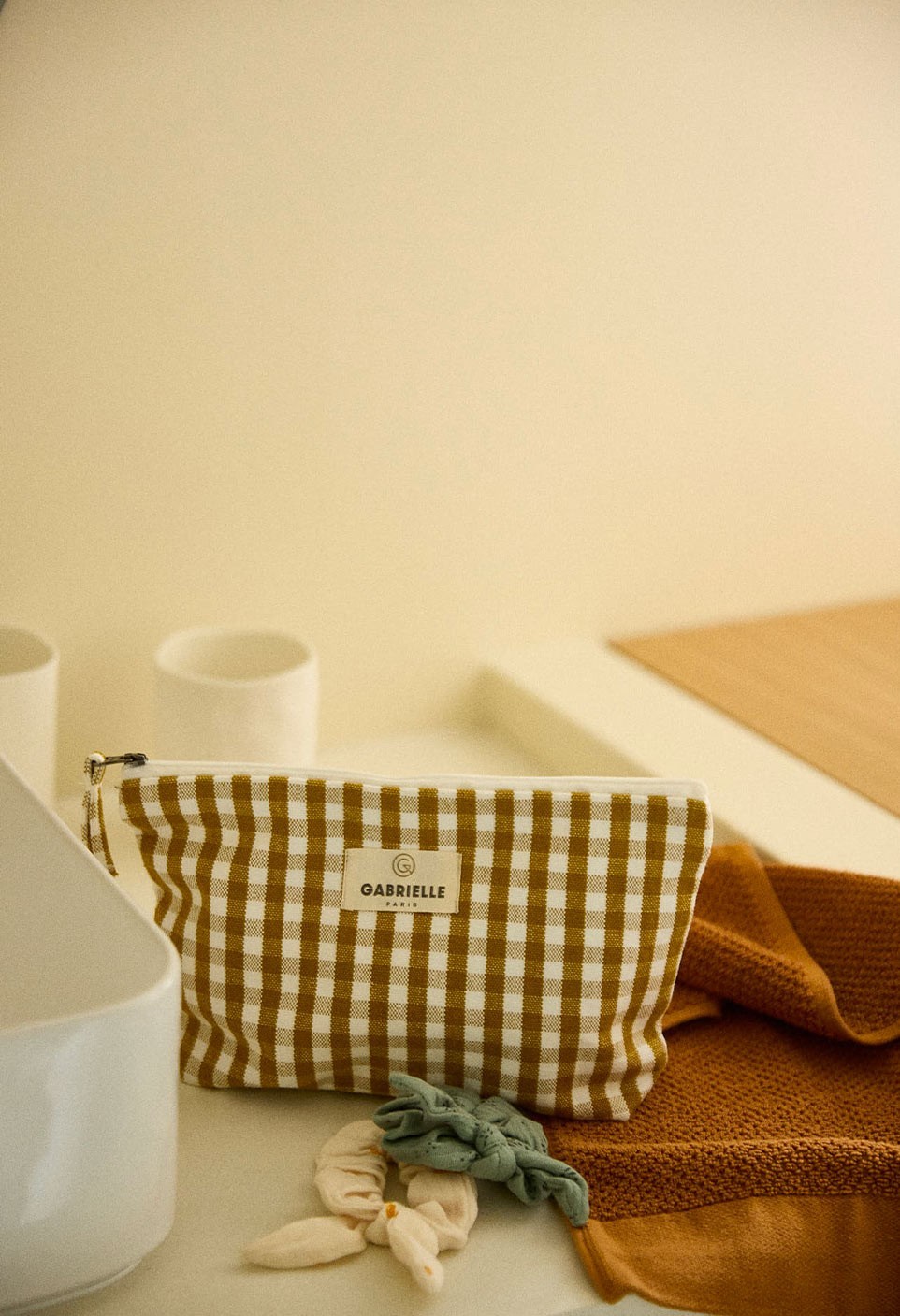 TROUSSE  EN COTON VICHY CURRY