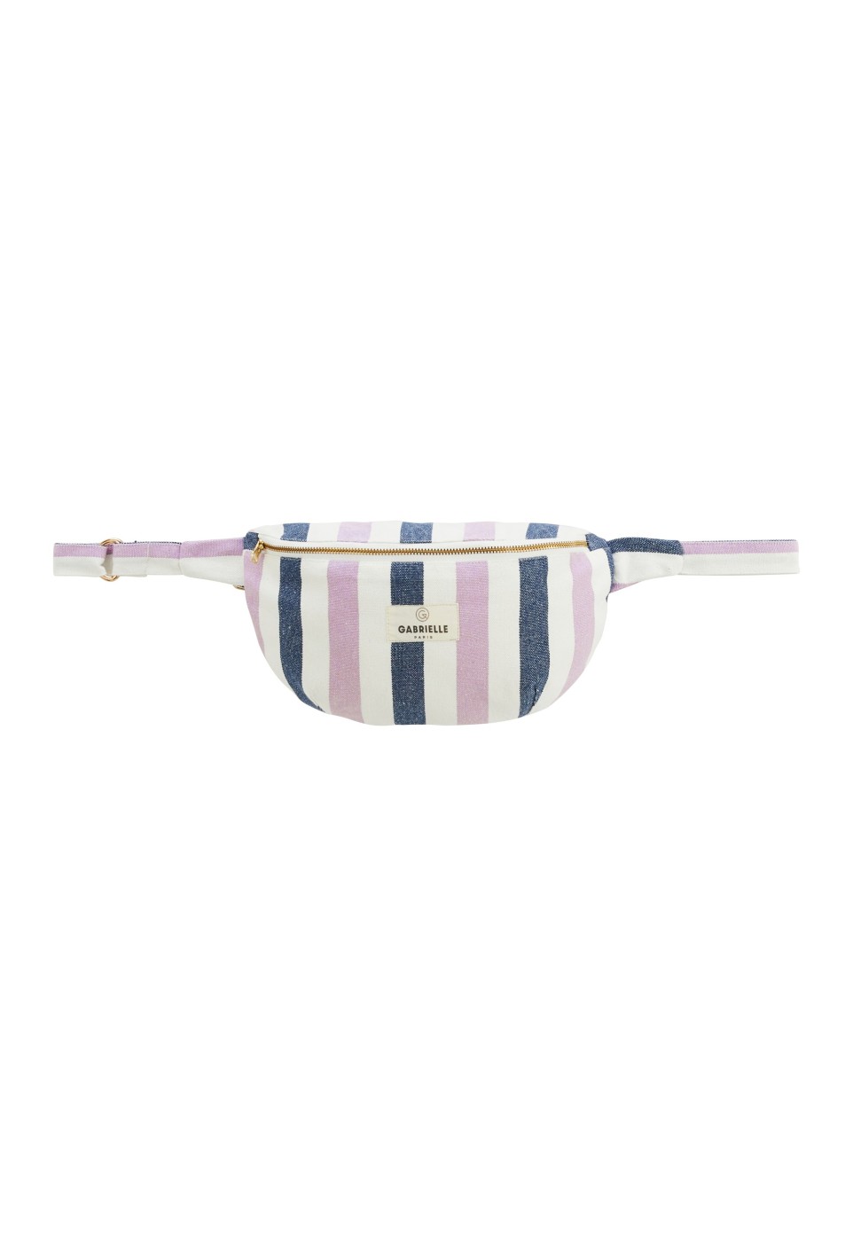 COTTON WAIST BAG  INDIGO STRIPES_MARKETPLACE