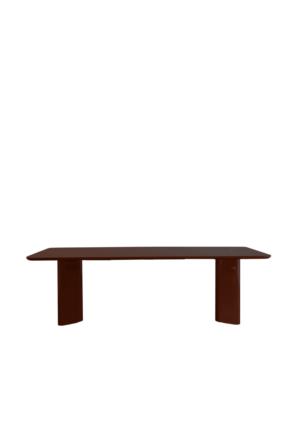 VICTOIRE RECTANGULAR DINING TABLE  BURGUNDY LACQUERED WOOD