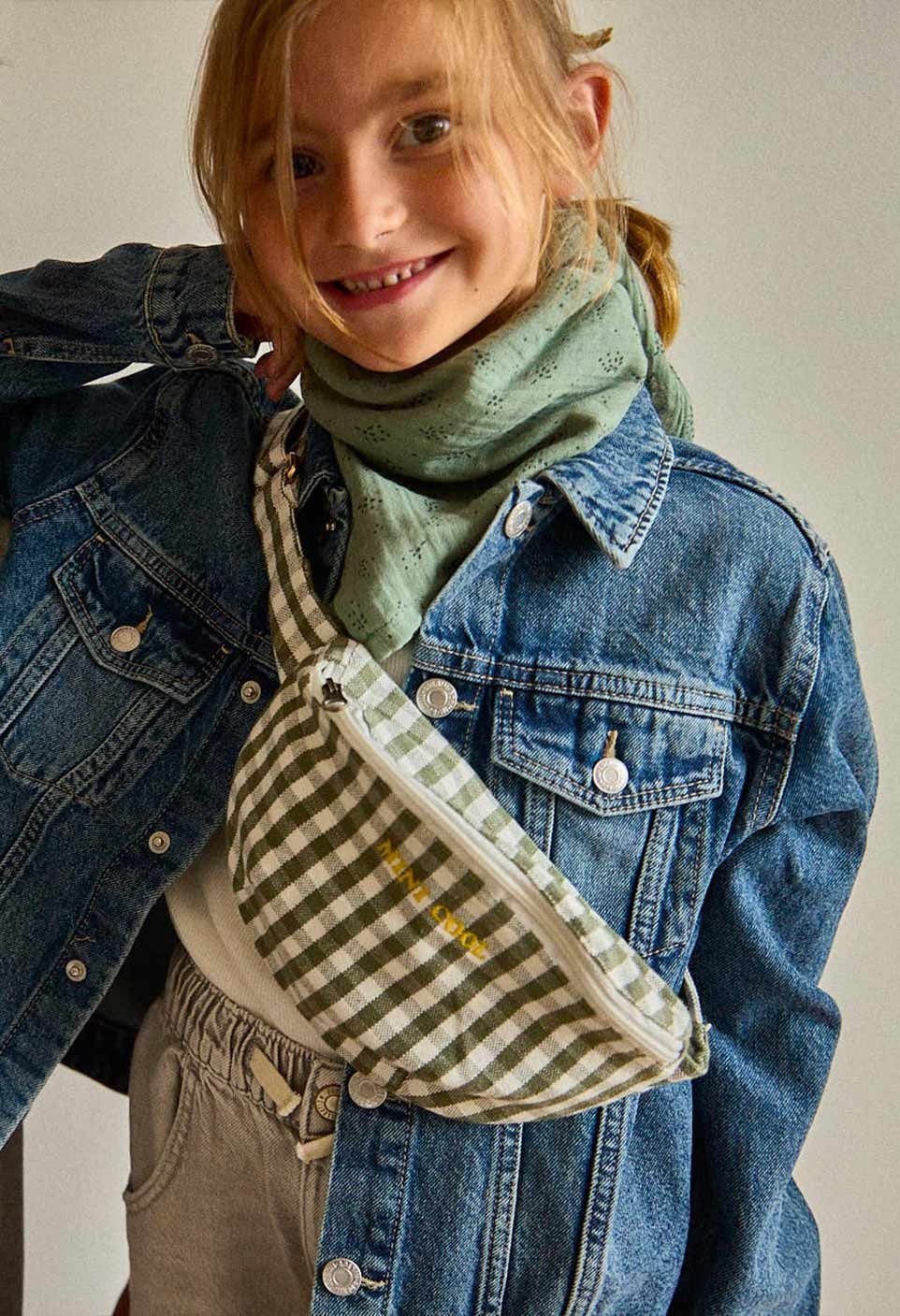 KIDS WAIST BAG  VICHY KAKI