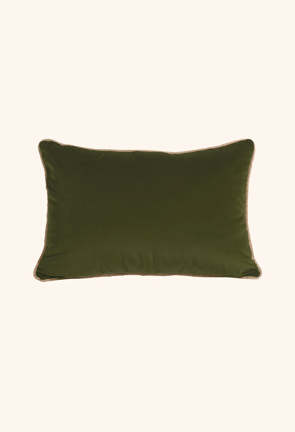 COUSSIN ANTIGUA  KAKI AVEC GARNISSAGE