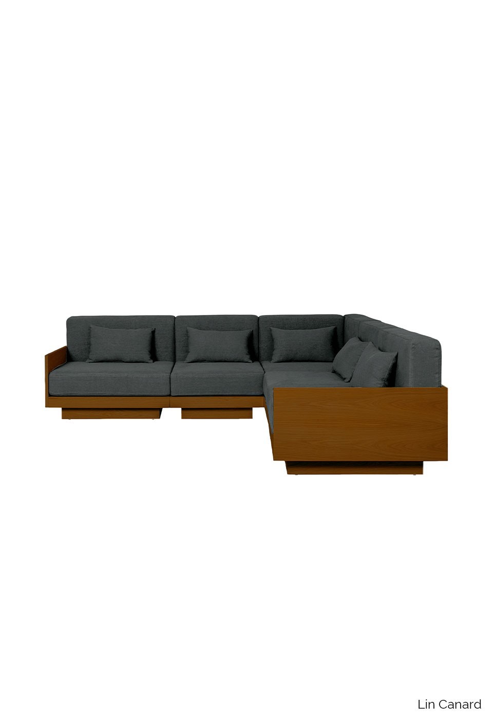 GEORGES THE CORNER SOFA 5 PLACES  TEAK FINISH