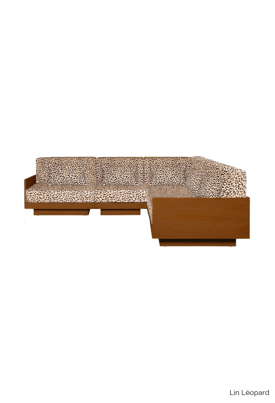 GEORGES THE CORNER SOFA 5 PLACES  TEAK FINISH