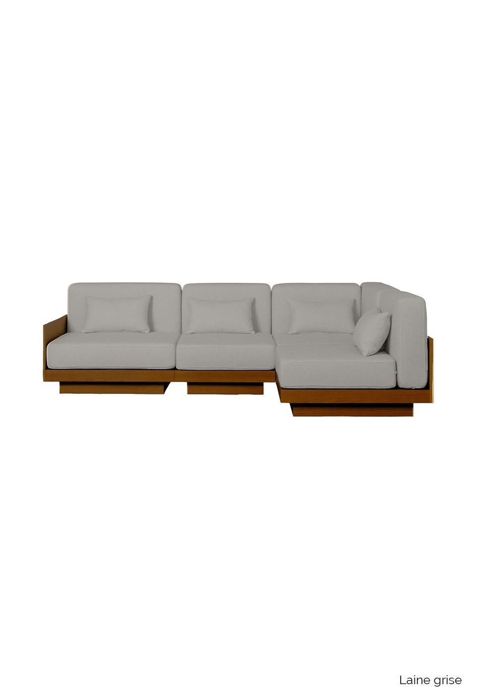 GEORGES THE CORNER SOFA 4 PLACES  TEAK FINISH