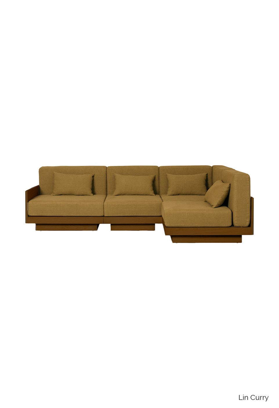 GEORGES THE CORNER SOFA 4 PLACES  TEAK FINISH