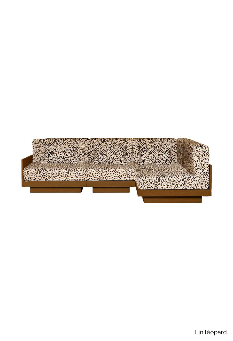 GEORGES THE CORNER SOFA 4 PLACES  TEAK FINISH