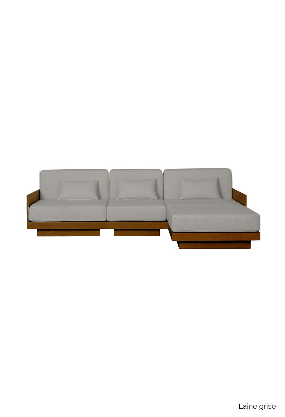 GEORGES THE LOUNGE CHAIR SOFA 3/4 PLACES  TEAK FINISH