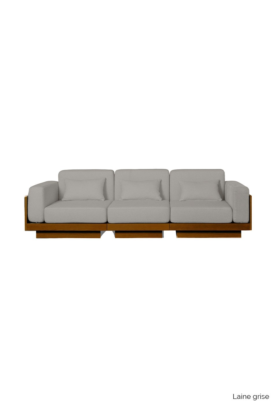 GEORGES THE COMFORTABLE SOFA 3 PLACES  TEAK FINISH