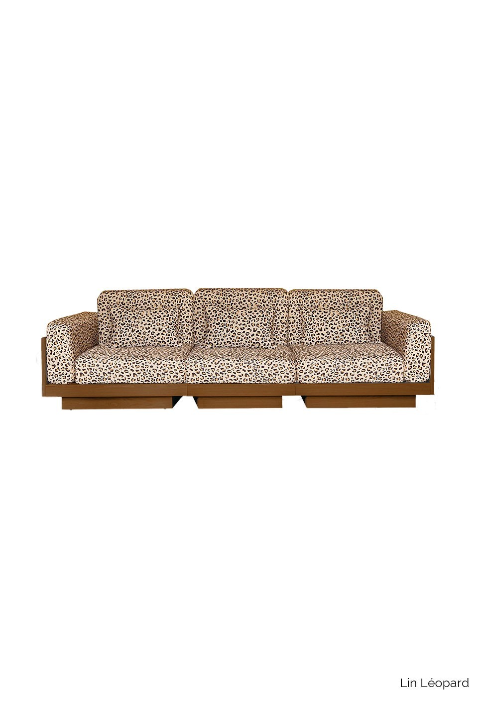 GEORGES THE COMFORTABLE SOFA 3 PLACES  TEAK FINISH