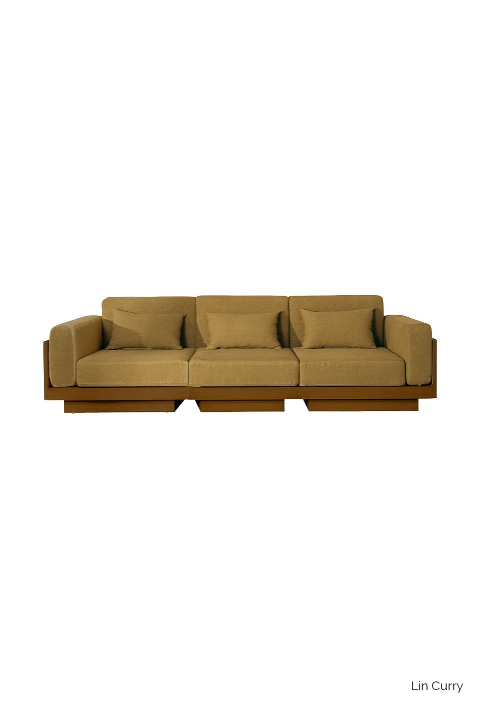 GEORGES THE COMFORTABLE SOFA 3 PLACES  TEAK FINISH