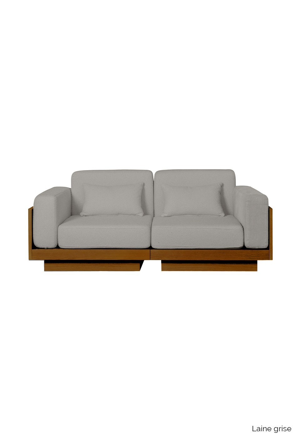 GEORGES THE COMFORTABLE SOFA 2 PLACES  TEAK FINISH