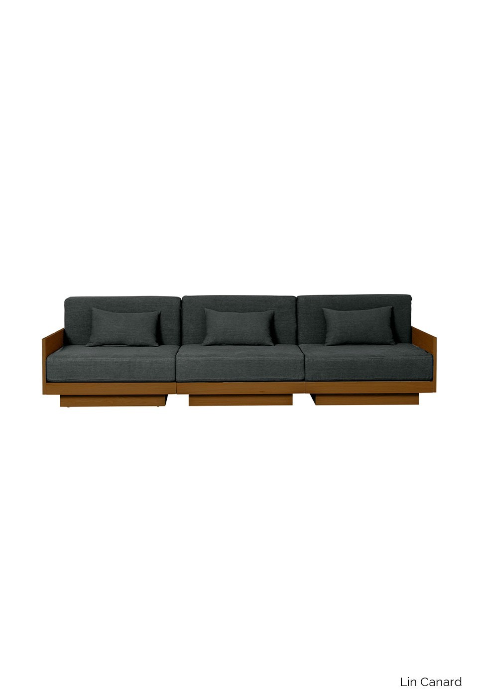 GEORGES THE ELEGANT SOFA 3 PLACES  TECK FINISH