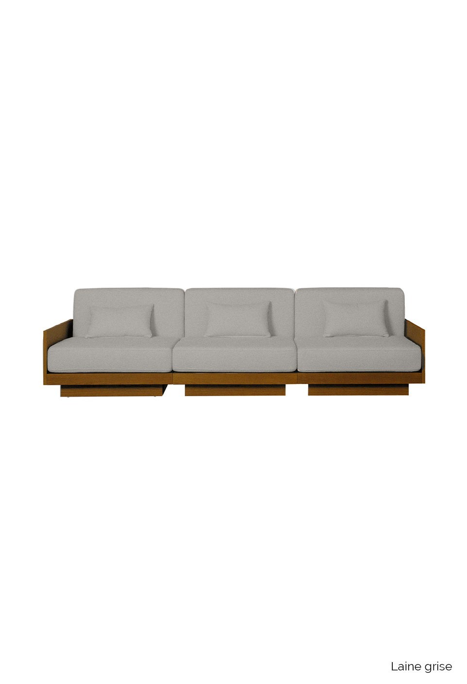 GEORGES THE ELEGANT SOFA 3 PLACES  TECK FINISH