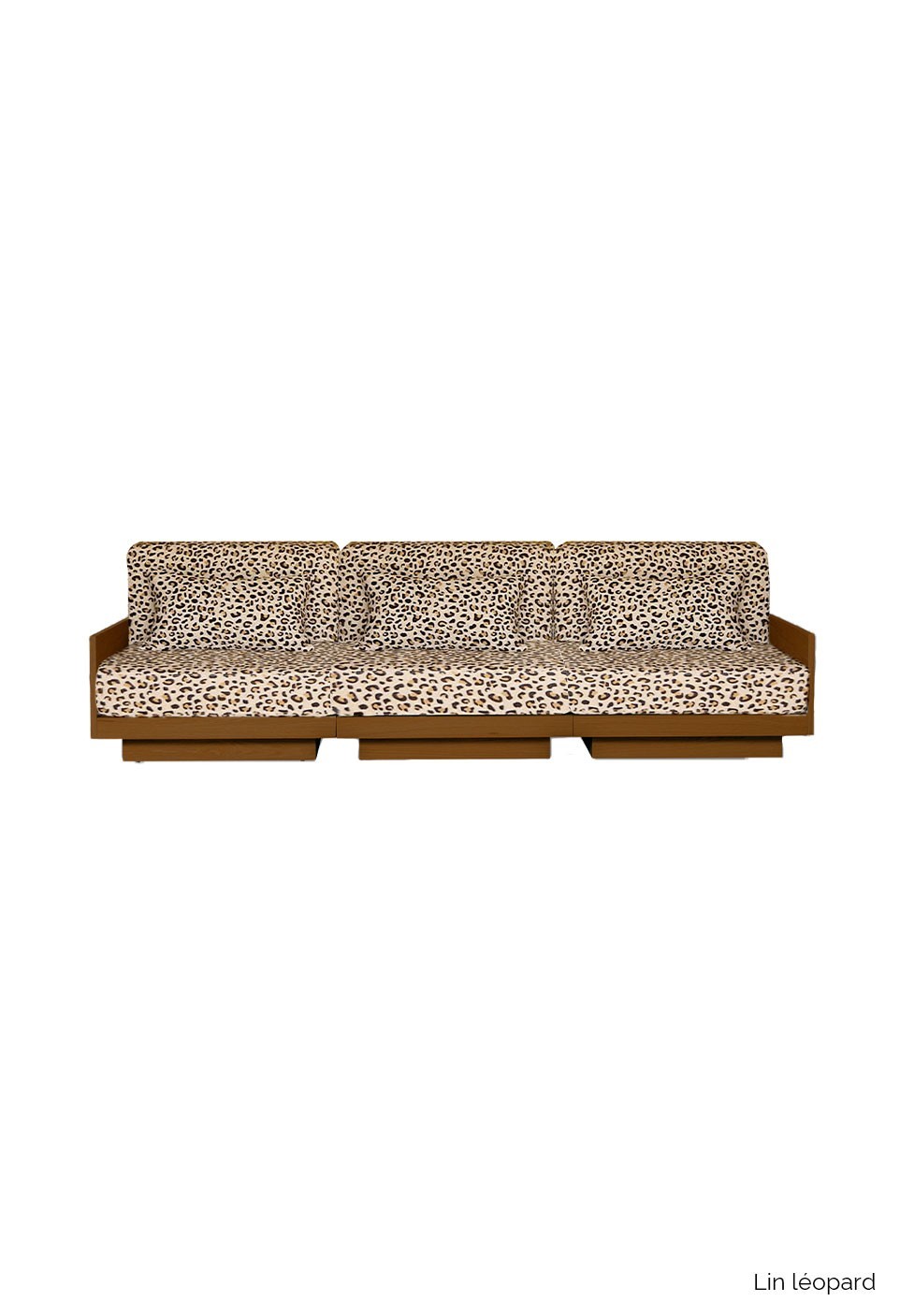 GEORGES THE ELEGANT SOFA 3 PLACES  TECK FINISH