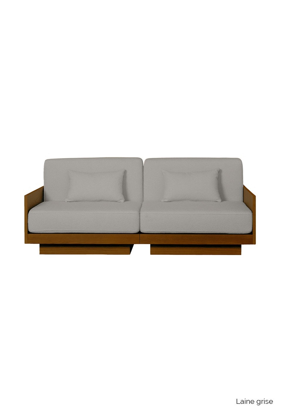 GEORGES THE ELEGANT SOFA 2 PLACES  TEAK FINISH