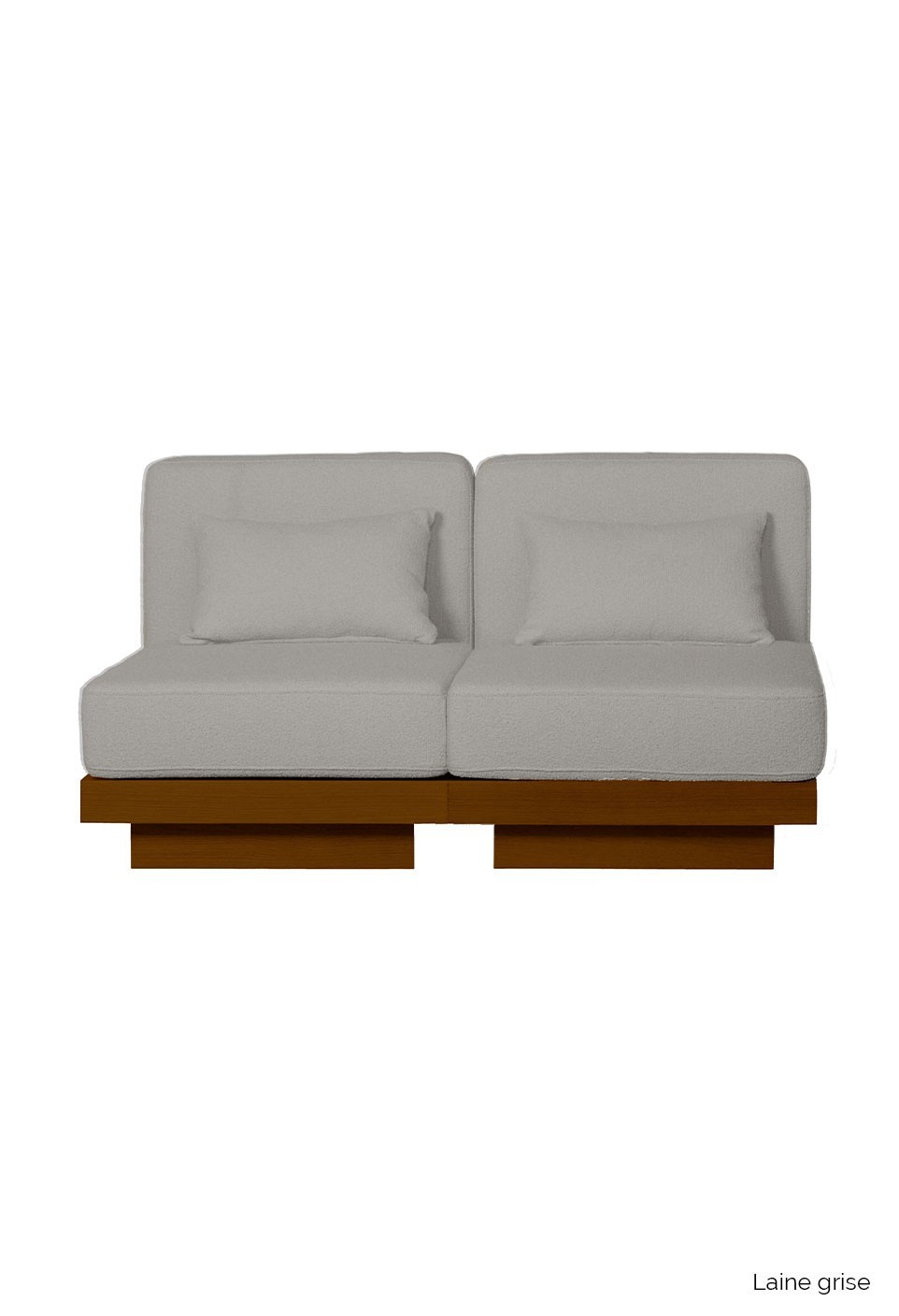 GEORGES THE SOBER SOFA 2 PLACES  TEAK FINISH