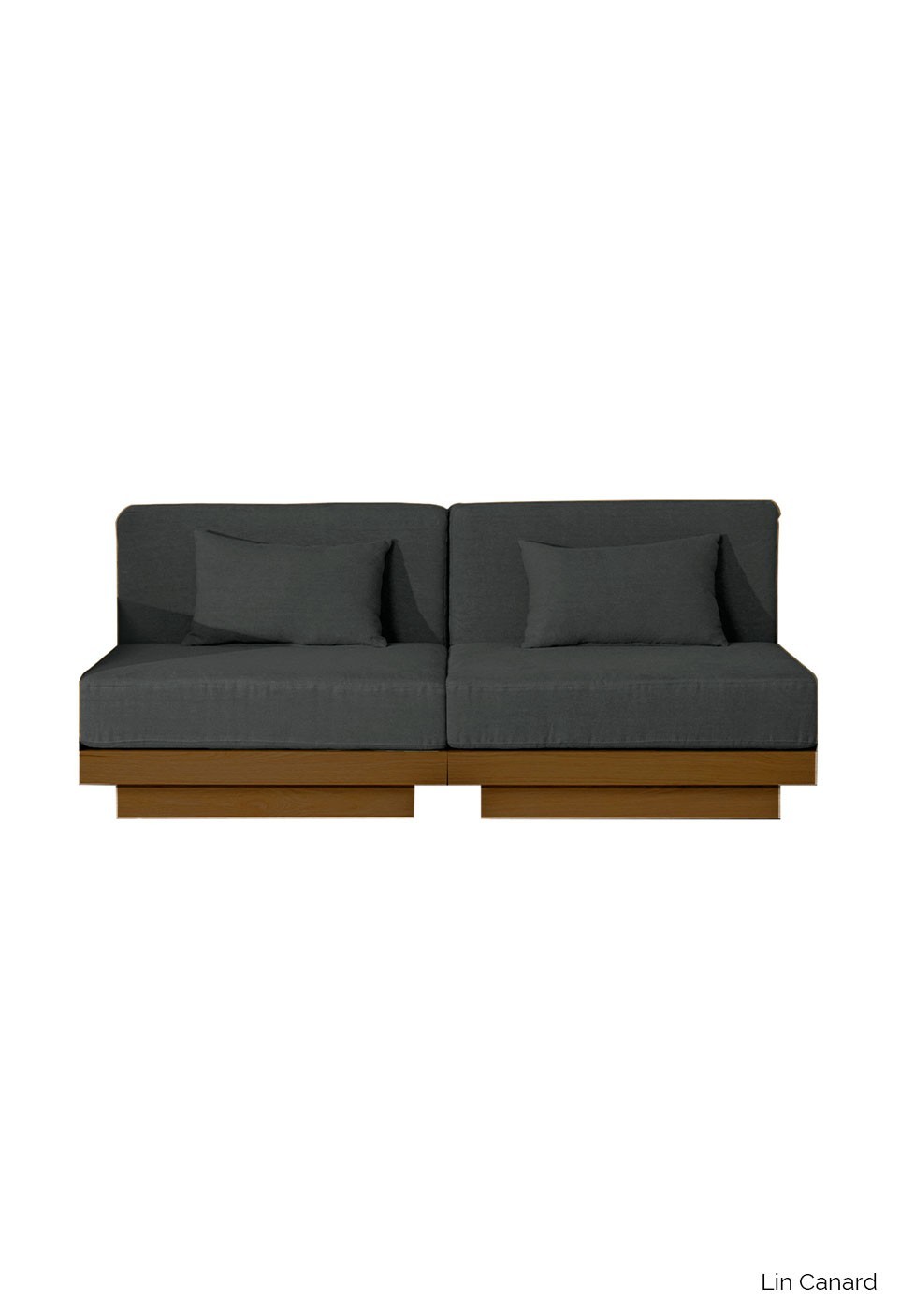 GEORGES THE SOBER SOFA 2 PLACES  TEAK FINISH