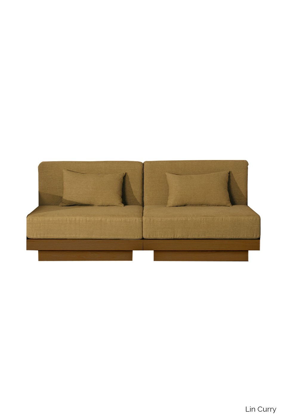 GEORGES THE SOBER SOFA 2 PLACES  TEAK FINISH