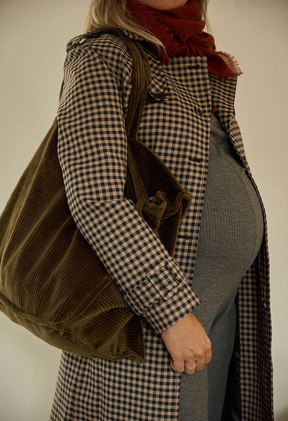 SAC WEEK-END  EN VELOURS OLIVE