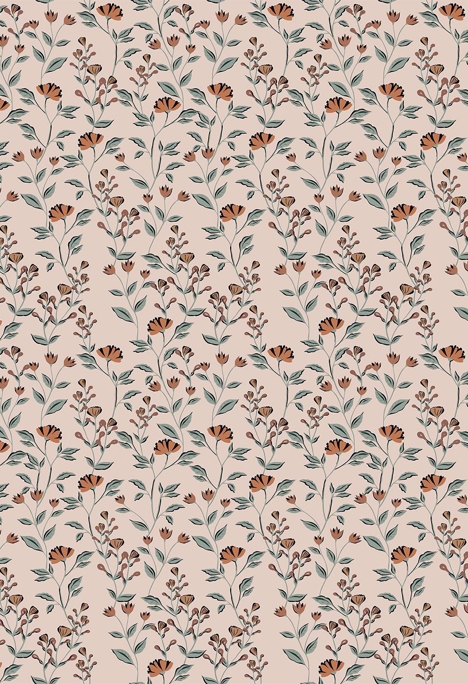 WALLPAPER BOHÈME  ROSE POUDRÉ