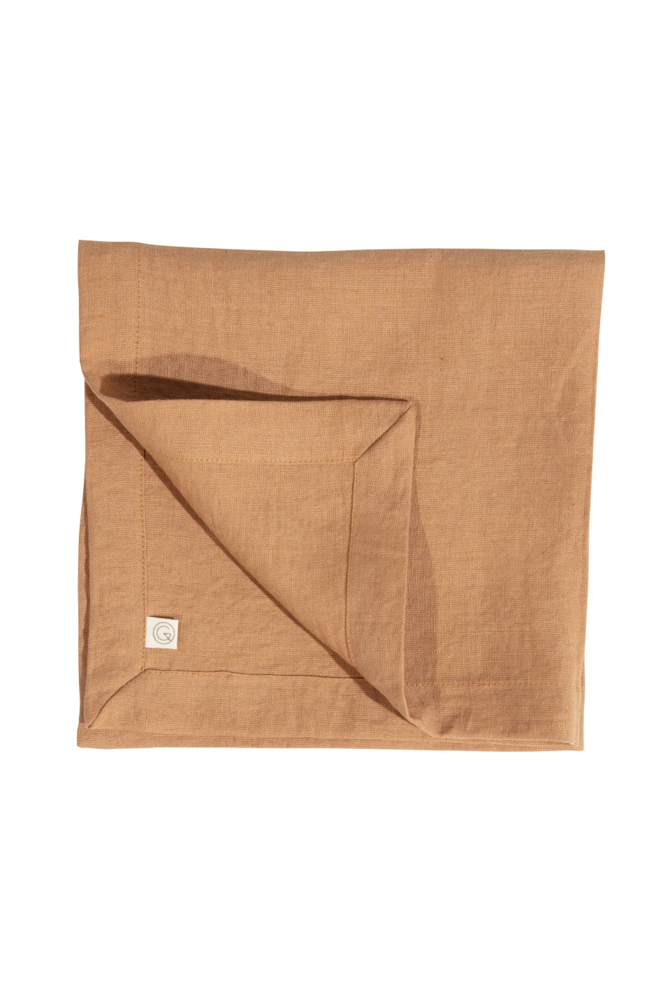 washed linen napkin camel tabac | Gabrielle Paris