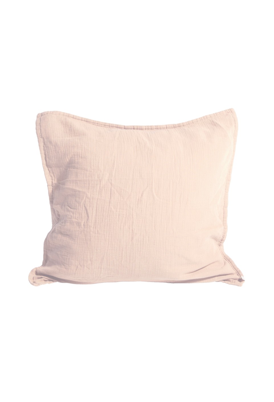 COTTON GAUZE EUROSHAM & PILLOWCASE  NUDE