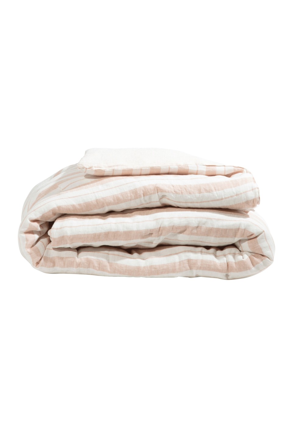 striped washed linen pink glaise milk