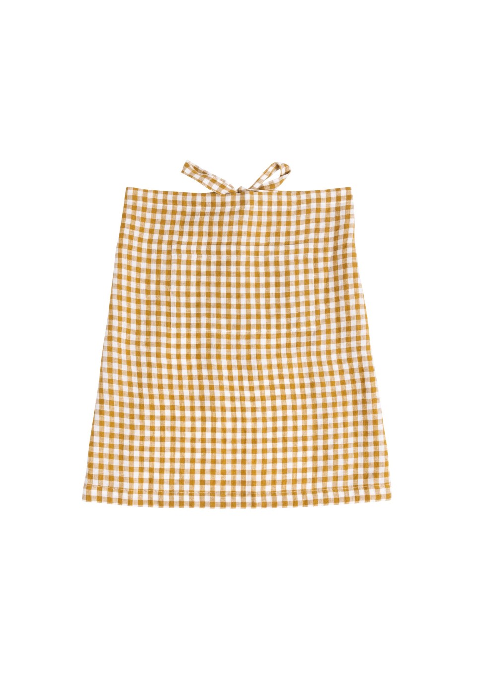 Apron check - vichy curry - washed linen - table linen