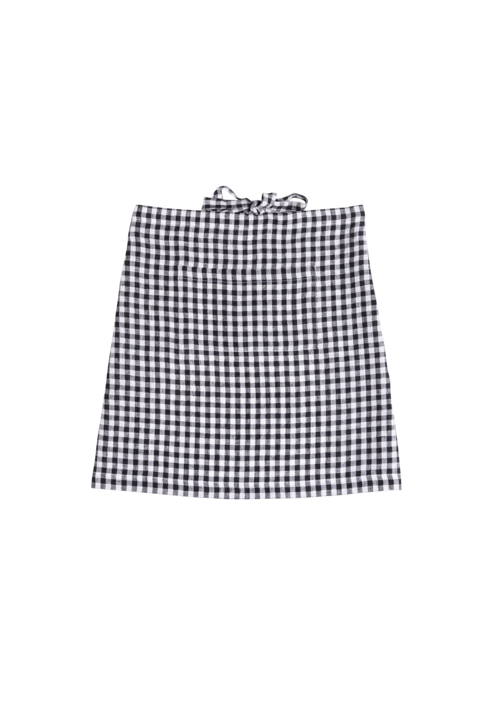 Apron check - vichy black - washed linen - table linen