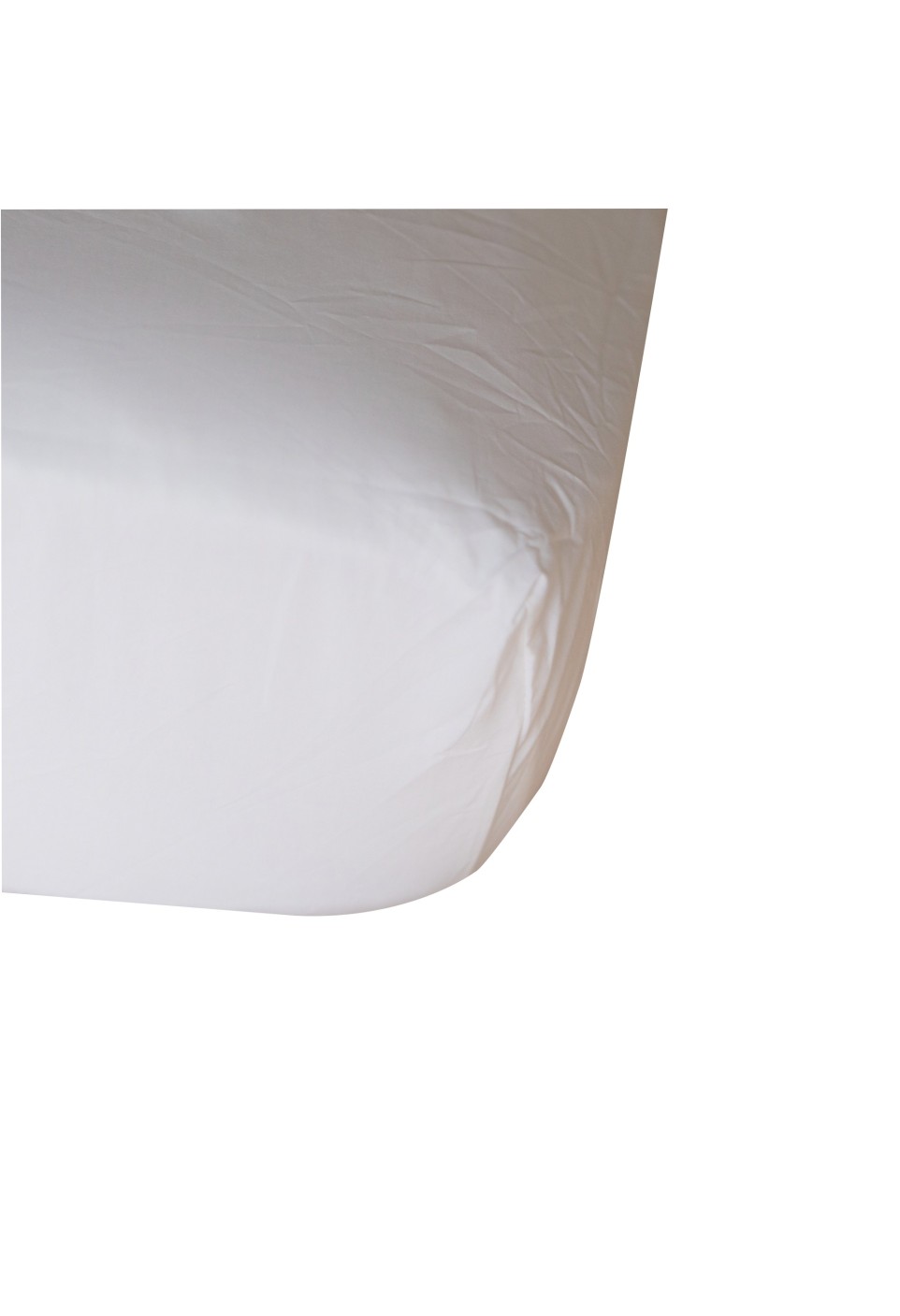 washed cotton fitted sheet white snow