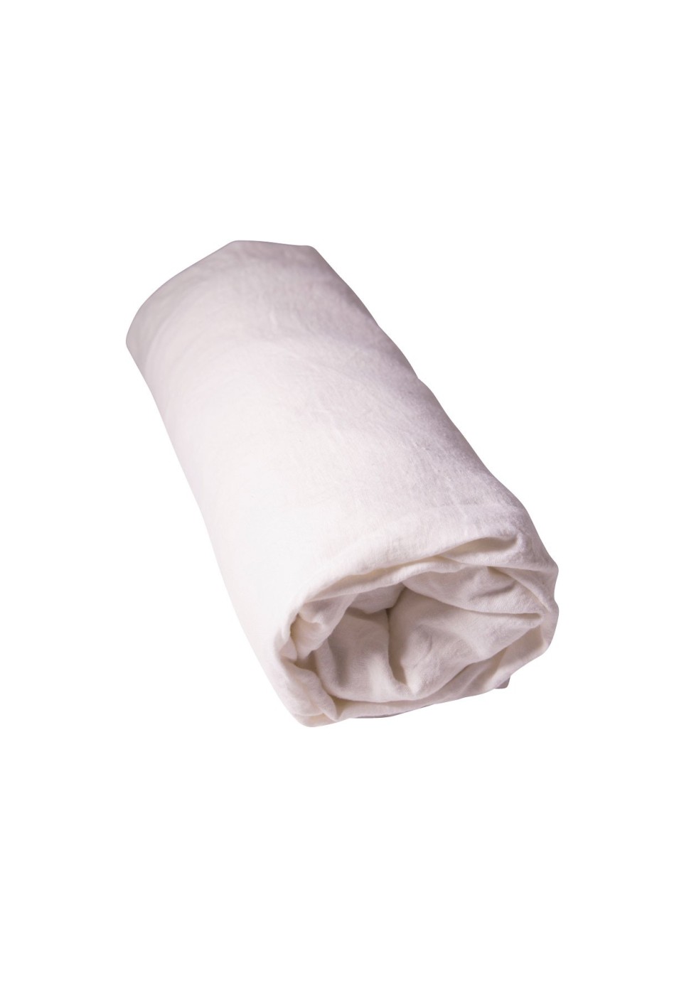 WASHED LINEN FITTED SHEET  MILK