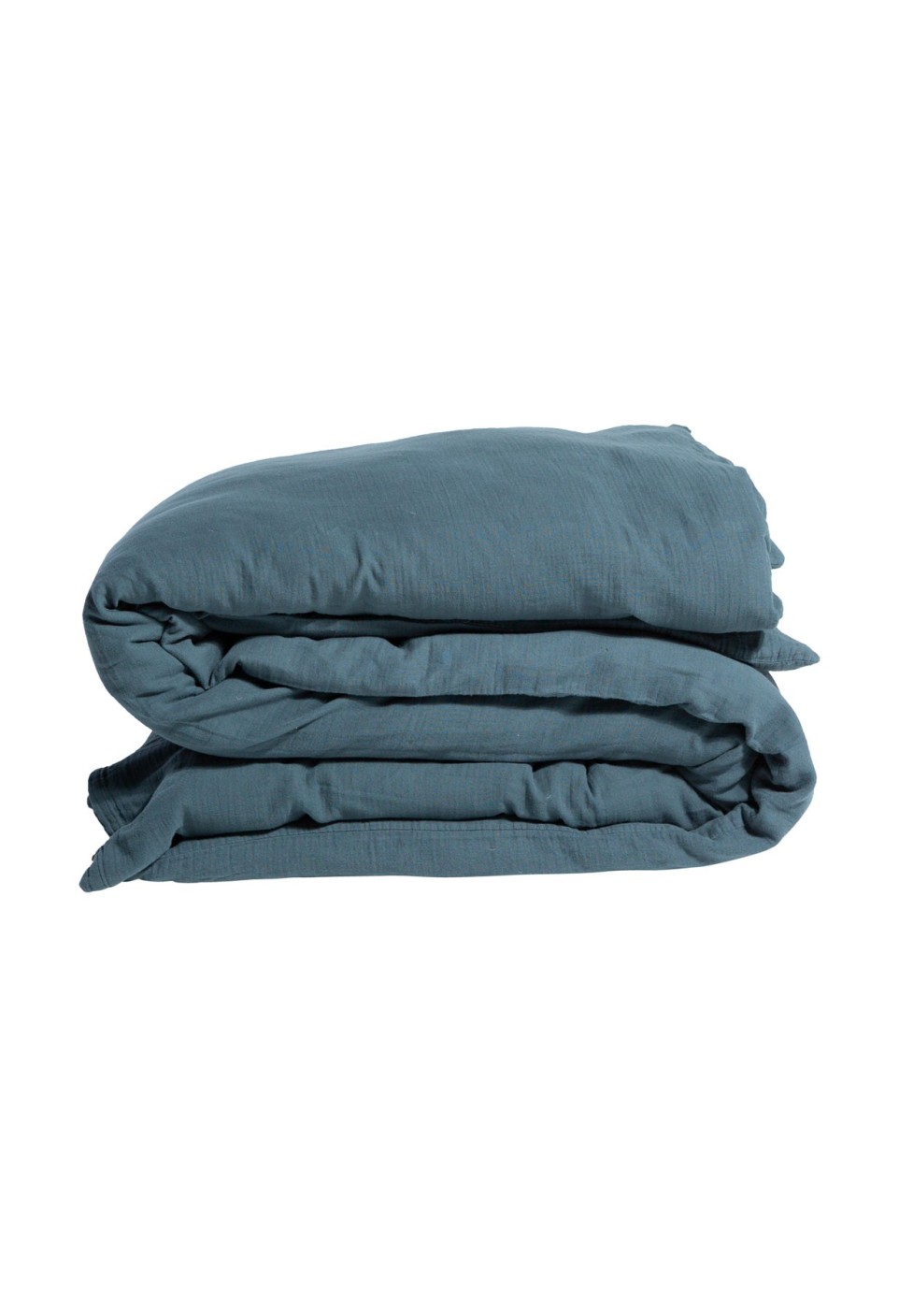 COTTON GAUZE DUVET COVER  BLUESTONE