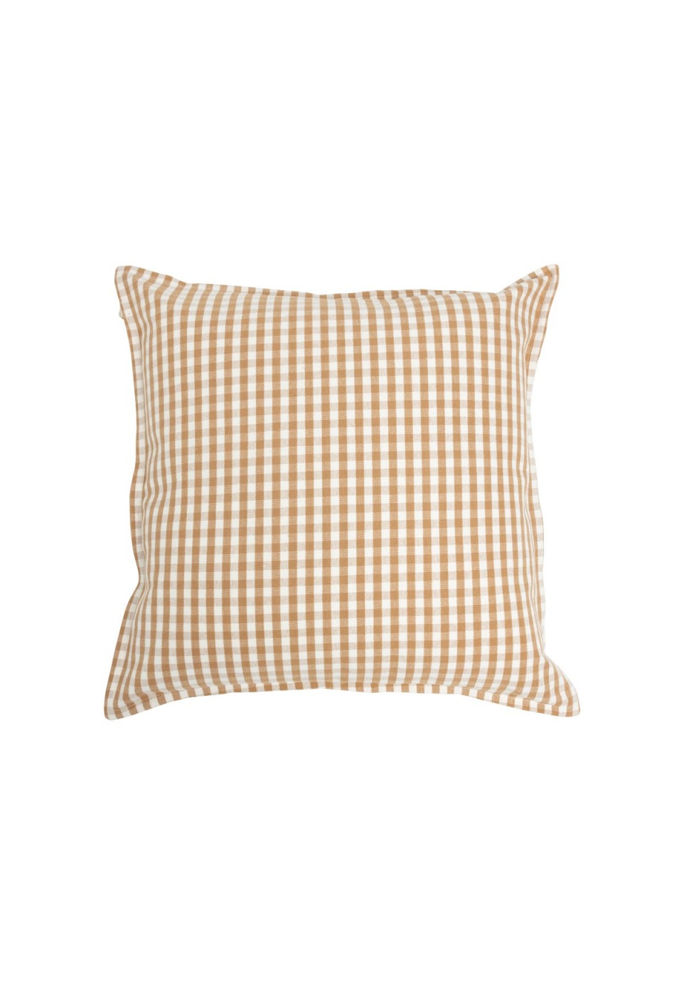 COTTON HAVANA CUSHION  VICHY CAMEL