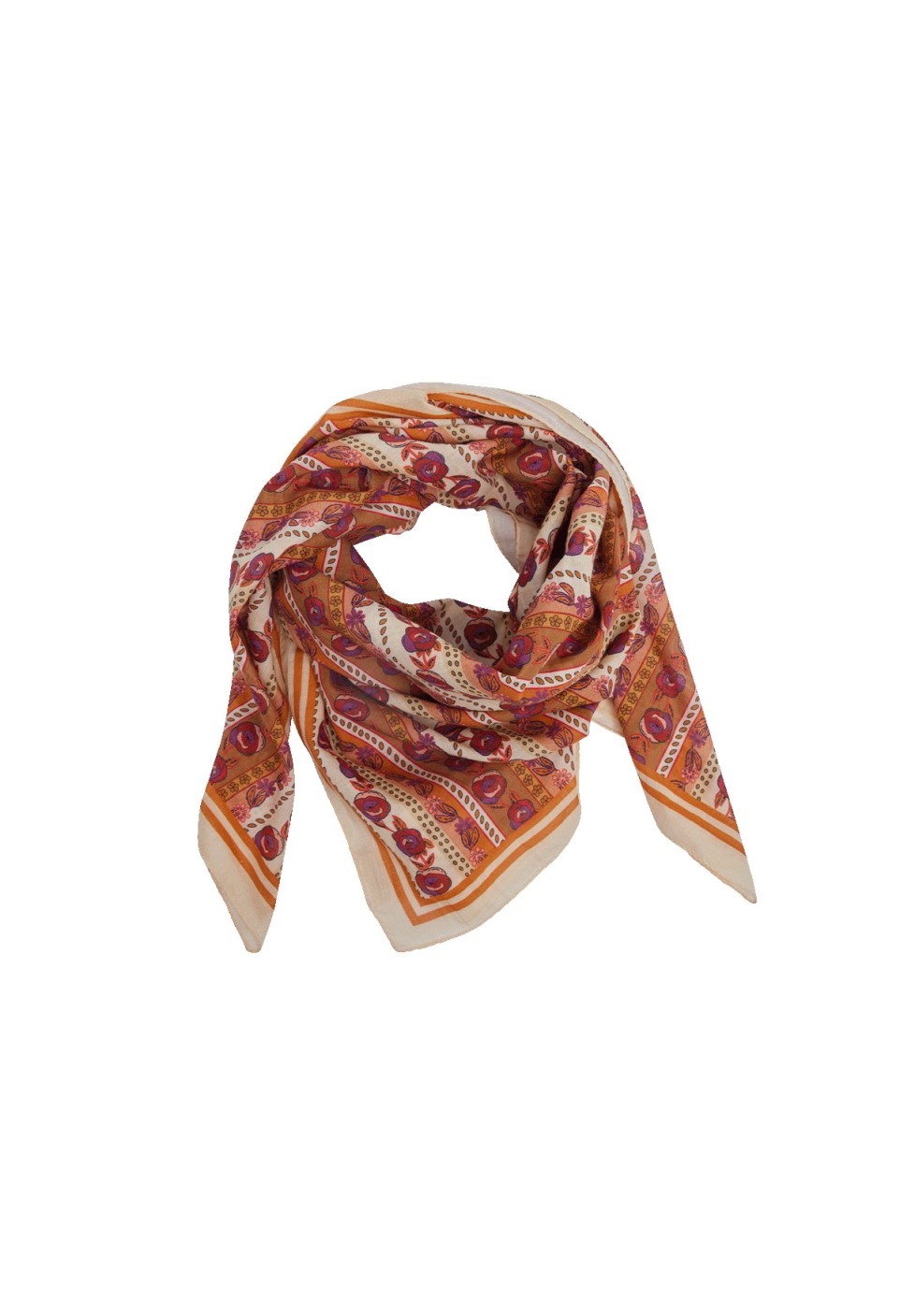 FOULARD  FLORES GRENAT_MARKETPLACE