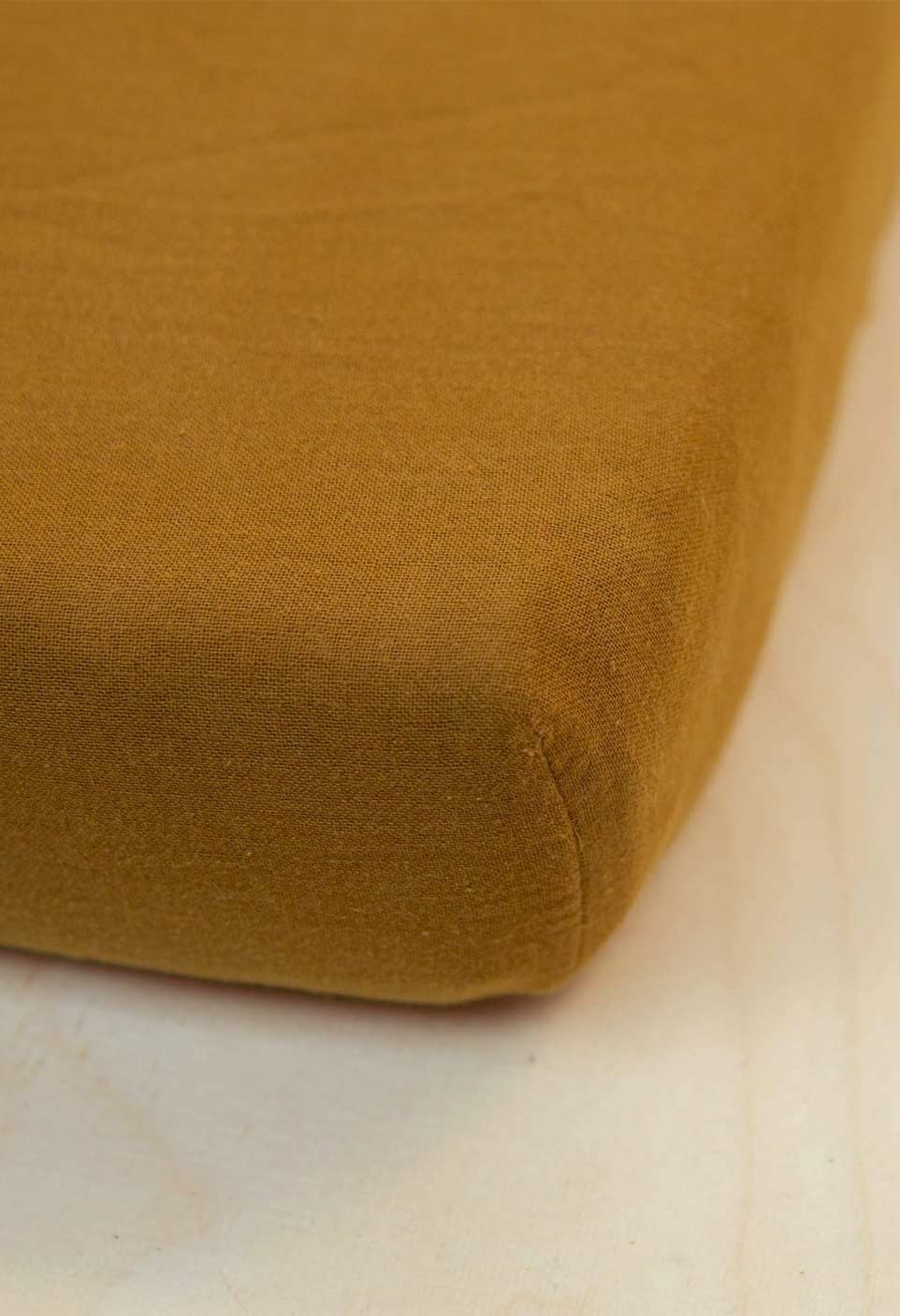 COTTON GAUZE FITTED SHEET  AMBRE