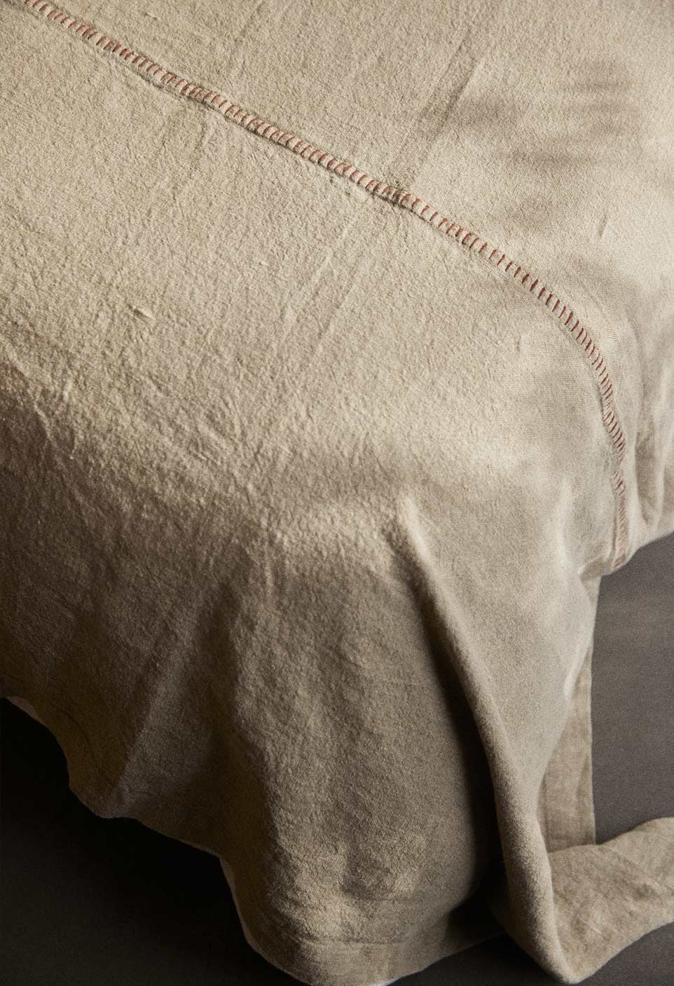 LINEN BEDCOVER  NATUREL